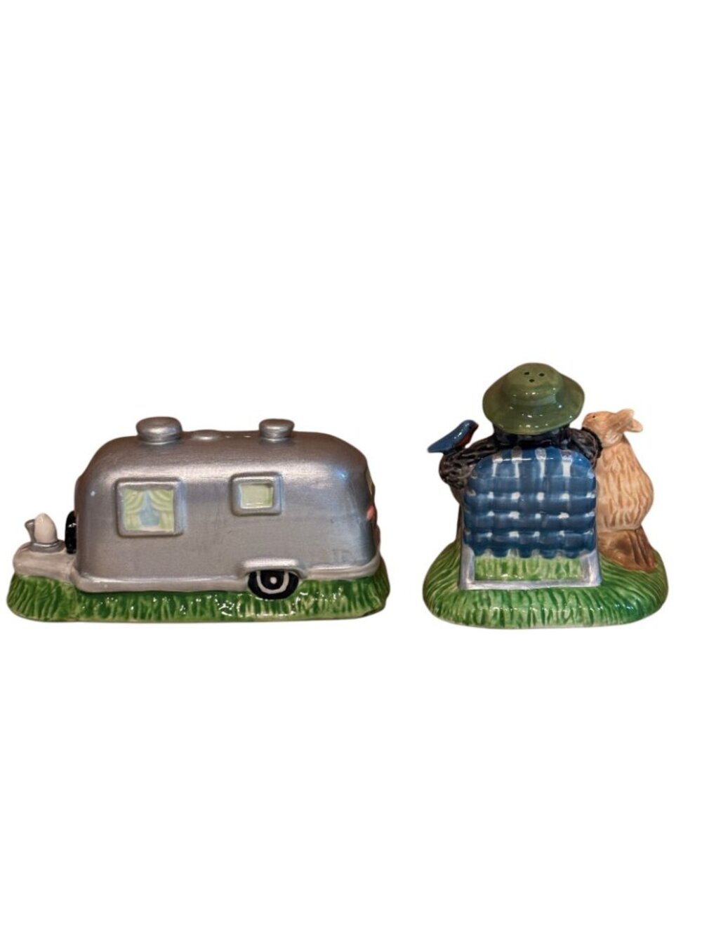 Airstream Camper Bear Bunny Bird Salt Pepper Shakers Spring Summer Cape Shore - Picture 3 of 10